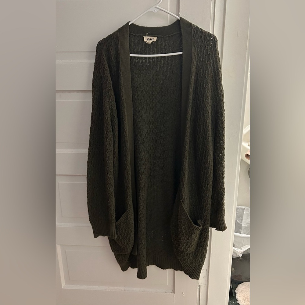 Pact Apparel green organic cotton women’s cardigan